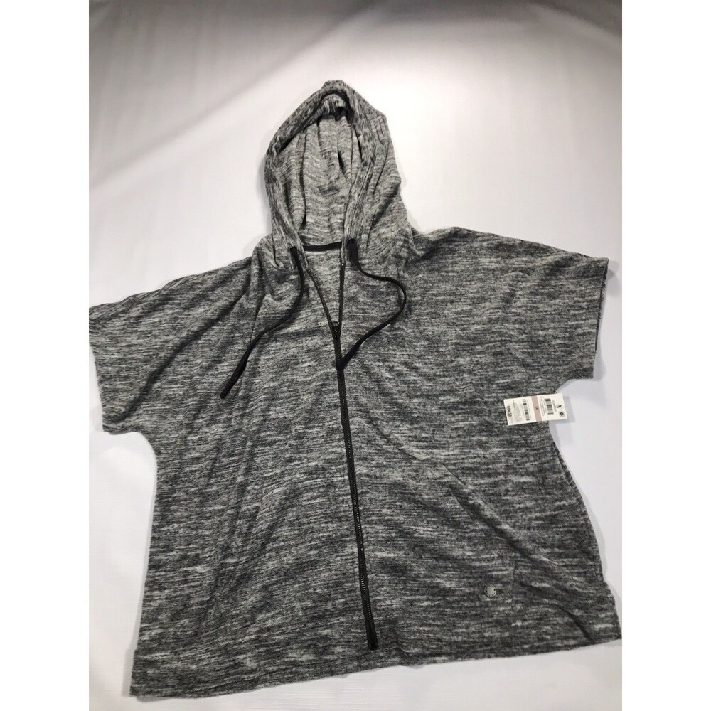 Ideology Women's Full Zip Fitness Short Sleeve Hoodie Size 1x